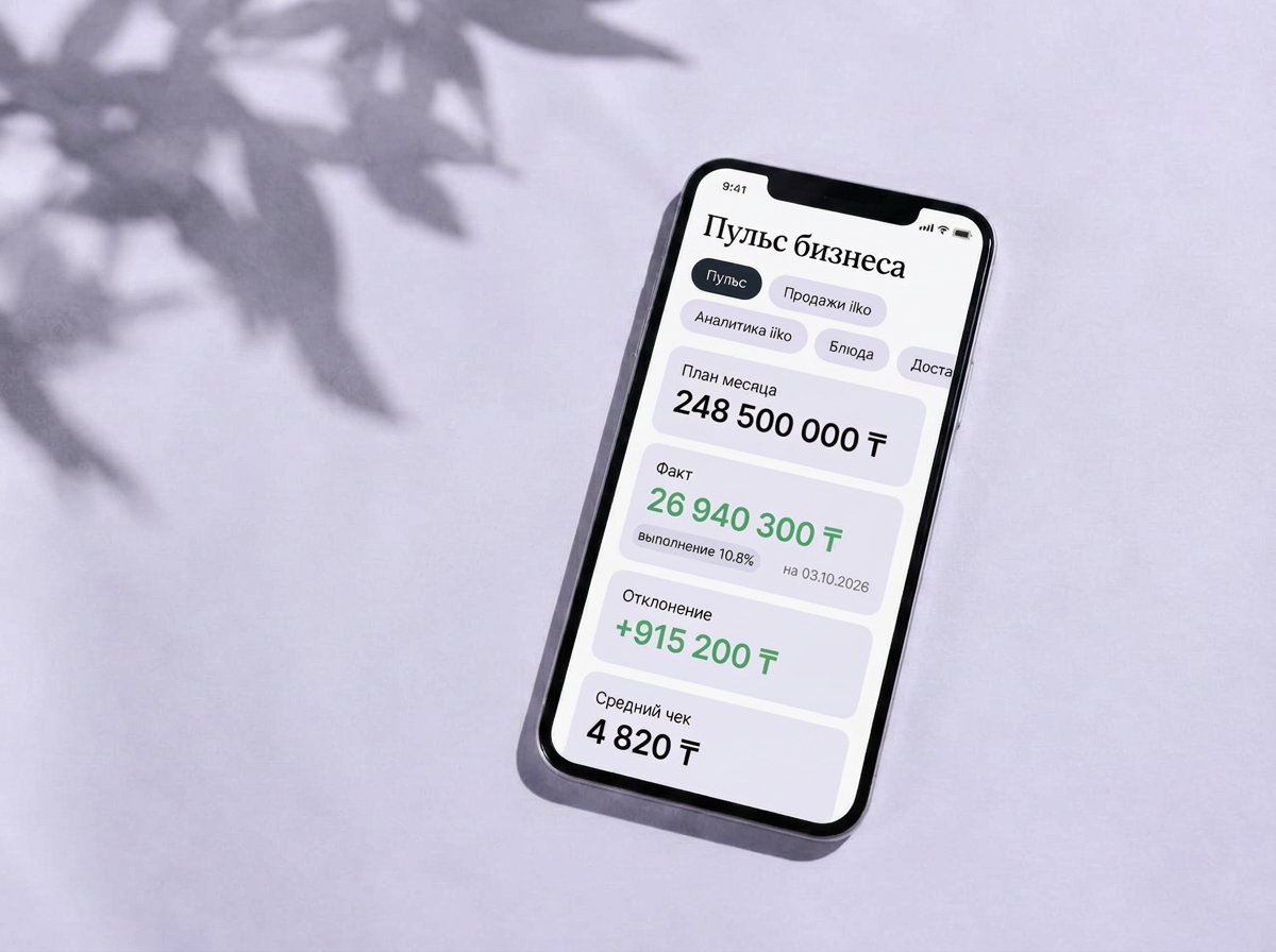 Отчёт о продажах в телефоне